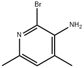 3-アミノ-2-ブロモ-4,6-ジメチルピリジン 化学構造式