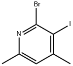 2-溴-3-碘-4,6-二甲基吡啶, 104830-09-3, 结构式