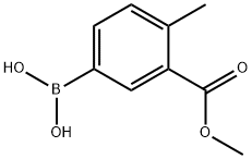 4-甲基-3-(甲氧羰基)苯硼酸,1048330-10-4,结构式