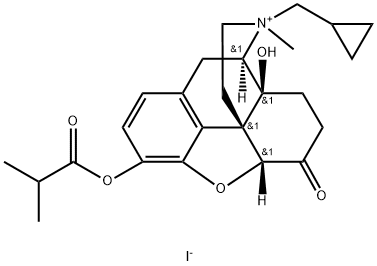 O-Isobutyryl N-Methyl Naltrexone Iodide 化学構造式