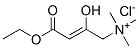 4-エトキシ-2-ヒドロキシ-N,N,N-トリメチル-4-オキソ-2-ブテン-1-アミニウム・クロリド 化学構造式