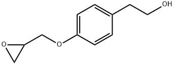 4-(2-オキシラニルメトキシ)ベンゼンエタノール 化学構造式
