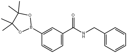 N-ベンジル-3-(4,4,5,5-テトラメチル-1,3,2-ジオキサボロラン-2-イル)ベンズアミド 化学構造式