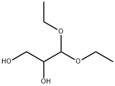 DL-グリセリンアルデヒド ジエチル アセタール 化学構造式