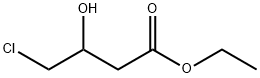 4-クロロ-3-ヒドロキシ酪酸エチル 化学構造式