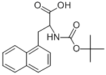 2-((tert-ブチルトキシカルボニル)アミノ)-3-(ナフタレン-1-イル)プロパン酸 化学構造式