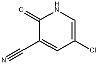 5-chloro-2-hydroxynicotinonitrile 化学構造式