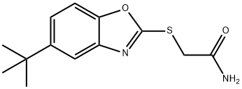 2-[(5-tert-butyl-1,3-benzoxazol-2-yl)thio]acetamide Structure