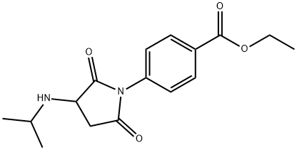 4-[3-(isopropylamino)-2,5-diketo-pyrrolidin-1-yl]benzoic acid ethyl ester Structure