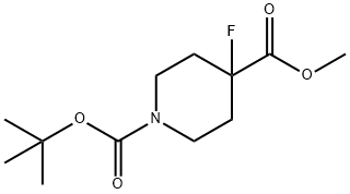 1-叔丁基 4-甲基-4-氟哌啶-1,4-二羧酸酯,1048994-21-3,结构式