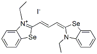 3-ethyl-2-[3-(3-ethyl-3H-benzoselenazol-2-ylidene)prop-1-enyl]benzoselenazolium iodide Struktur