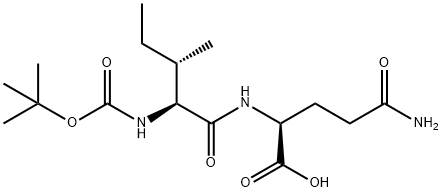 (2S)-5-amino-2-[[(2S,3S)-3-methyl-2-[(2-methylpropan-2-yl)oxycarbonylamino]pentanoyl]amino]-5-oxo-pentanoic acid Structure