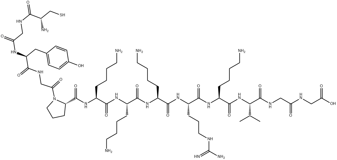 CYS-GLY-TYR-GLY-PRO-LYS-LYS-LYS-ARG-LYS-VAL-GLY-GLY, 104914-40-1, 结构式