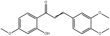 2'-羟基-3,4,4'-三甲氧基查耳酮,10493-06-8,结构式