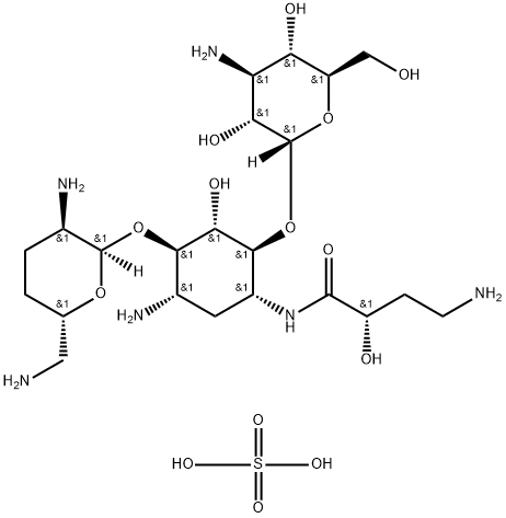 アルベカシン硫酸塩 化学構造式