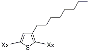 ポリ(3-オクチルチオフェン-2,5-ジイル) 化学構造式
