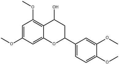 2-(3,4-Dimethoxyphenyl)-3,4-dihydro-5,7-dimethoxy-2H-1-benzopyran-4-ol 结构式