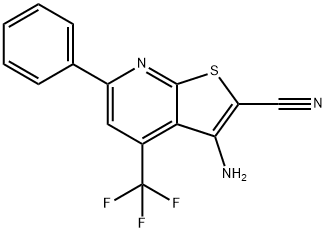 3-氨基-6-苯基-4-(三氟甲基)噻吩[2,3-B]吡啶-2-甲腈, 104960-55-6, 结构式