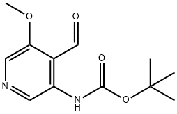 4-ホルミル-5-メトキシピリジン-3-イルカルバミン酸TERT-ブチル 化学構造式