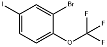2-ブロモ-4-ヨード-1-(トリフルオロメトキシ)ベンゼン 化学構造式