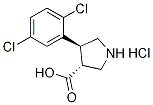 (3R,4S)-4-(2,5-二氯苯基)吡咯烷-3-羧酸盐酸盐, 1049734-30-6, 结构式