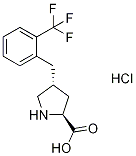 反-4-(2-三氟甲基苄基)-L-脯氨酸盐酸盐 结构式