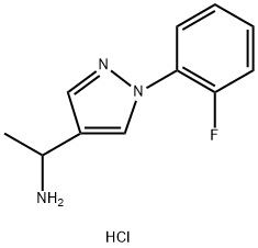1-[1-(2-fluorophenyl)-1H-pyrazol-4-yl]ethanamine hydrochloride Struktur