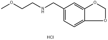 Benzo[1,3]dioxol-5-ylmethyl-(2-methoxy-ethyl)-amine hydrochloride Structure