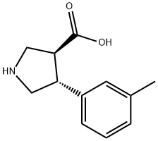Trans-4-M-tolylpyrrolidine-3-carboxylic acid-HCl Structure