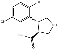 (3S,4R)-4-(2,5-DICHLOROPHENYL)PYRROLIDINE-3-CARBOXYLIC ACID Structure