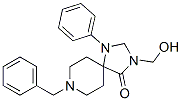 3-(ヒドロキシメチル)-1-フェニル-8-(フェニルメチル)-1,3,8-トリアザスピロ[4.5]デカン-4-オン 化学構造式