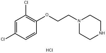 1-[2-(2,4-dichlorophenoxy)ethyl]piperazine hydrochloride Struktur