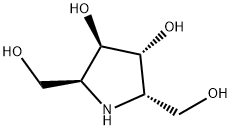 (2S,5S)-ビスヒドロキシメチル-(3R,4R)-ビスヒドロキシピロリジン 化学構造式