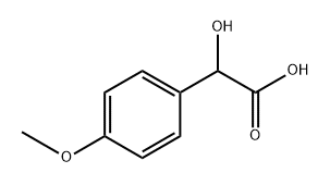 2-(4-メトキシフェニル)グリコール酸 化学構造式