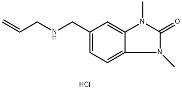 5-ALLYLAMINOMETHYL-1,3-DIMETHYL-1,3-DIHYDRO-BENZOIMIDAZOL-2-ONE HYDROCHLORIDE Struktur