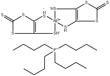 テトラブチルホスホニウムビス(1,3-ジチオール-2-チオン-4,5-ジチオラト)ニッケル(ＩＩＩ) コンプレックス 化学構造式
