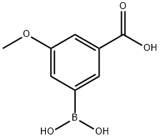 3-カルボキシ-5-メトキシフェニルボロン酸 化学構造式