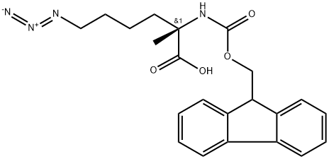 (S)-2-(((9H-芴-9-基)甲氧基)羰基氨基)-2-甲基-6-叠氮己酸,1050501-64-8,结构式