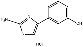 3-(2-氨基-4-噻唑基)苯酚盐酸盐, 1050556-38-1, 结构式