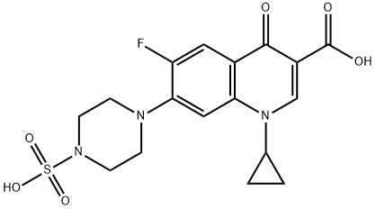 环丙沙星哌嗪基-N4-硫酸盐, 105093-21-8, 结构式
