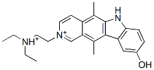 2-[2-(二乙氨基)乙基]-9-羟基-5,11-二甲基-6H-吡啶并[4,3-B]咔唑, 105118-14-7, 结构式