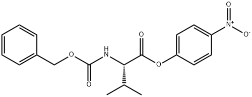 N-カルボベンゾキシ-L-バリンp-ニトロフェニル 化学構造式