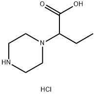 2-piperazin-1-ylbutanoic acid dihydrochloride Structure