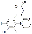 3-[[N-(3-Hydroxy-2,4,6-triiodophenyl)-N-propylamino]carbonyl]propionic acid Struktur