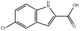 5-クロロインドール-2-カルボン酸 化学構造式