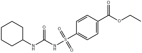 N-Cyclohexyl-N'-[[p-(ethoxycarbonyl)phenyl]sulfonyl]urea,10518-84-0,结构式