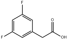 3,5-ジフルオロフェニル酢酸 化学構造式