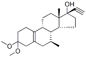 (7ALPHA,17ALPHA)-3,3-二甲氧基-7-甲基-19-去甲孕甾-5(10)-烯-20-炔-17-醇, 105186-33-2, 结构式