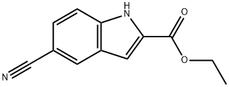 5-氰基-1H-吲哚-2-羧酸乙酯,105191-13-7,结构式