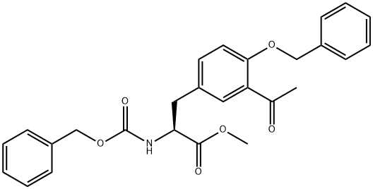 3-Acetyl-N-[(phenylMethoxy)carbonyl]-O-(phenylMethyl)-L-tyrosine Methyl Ester Structure